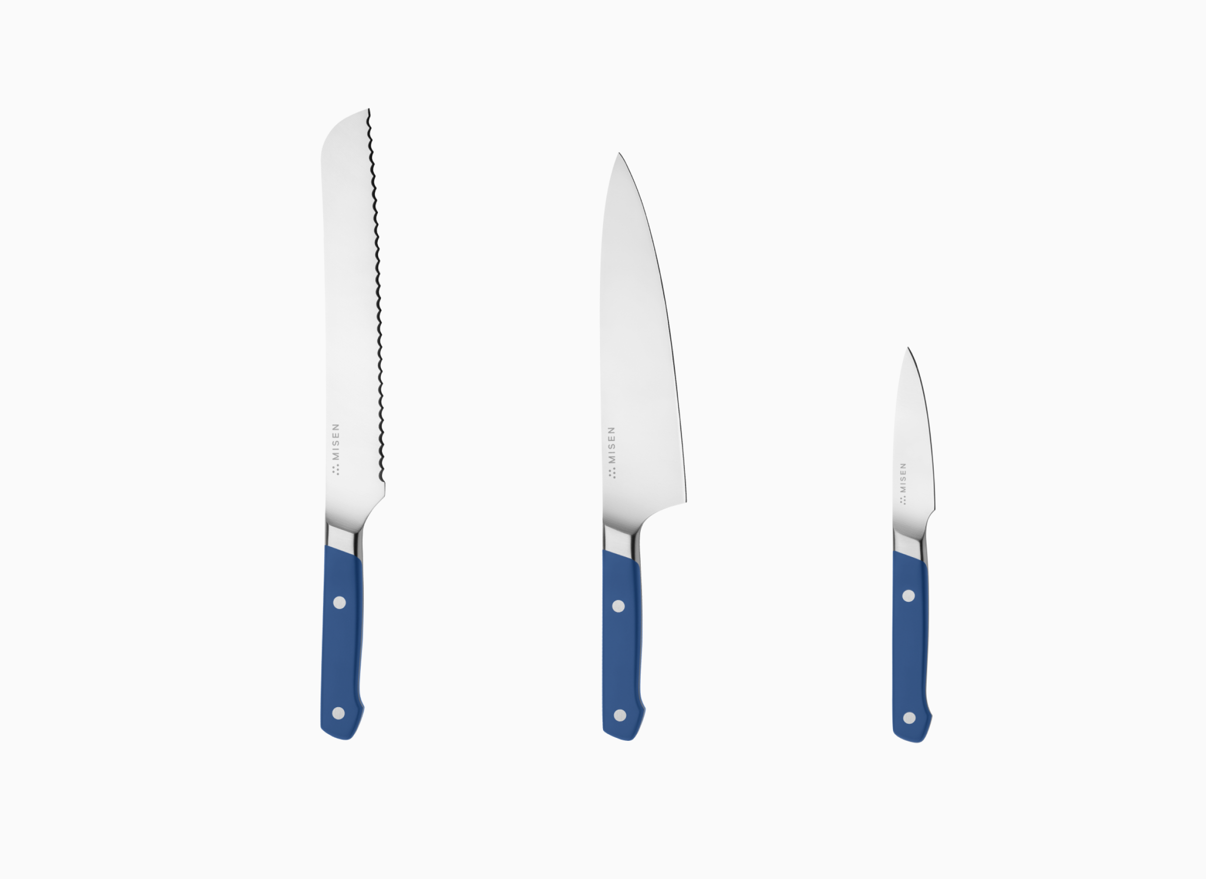 Misen 3 piece Knife Set in blue
