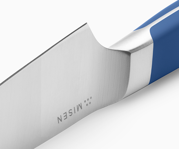 Our unique sloped bolster pulls double duty: the sloped shape encourages a proper “pinch grip” for comfort and control, while the bolster’s placement creates better access to the full length of the blade.