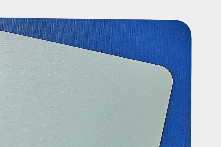 A close view of the grey Small and blue Large Misen Cutting Sheets, showcasing their easy-to-care-for material.