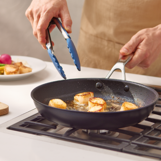 Browning scallops in a Misen Nonstick Pan
