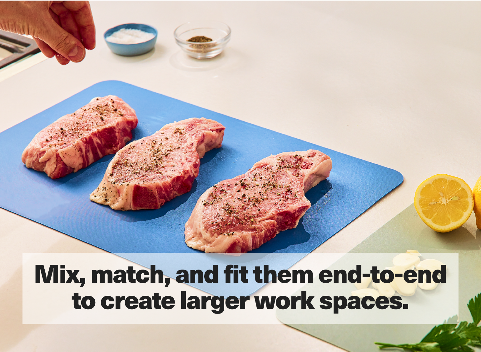 Mix, match, and fit them end-to-end to create larger work spaces.