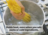 Holds heat, even when you add pasta or cold ingredients.