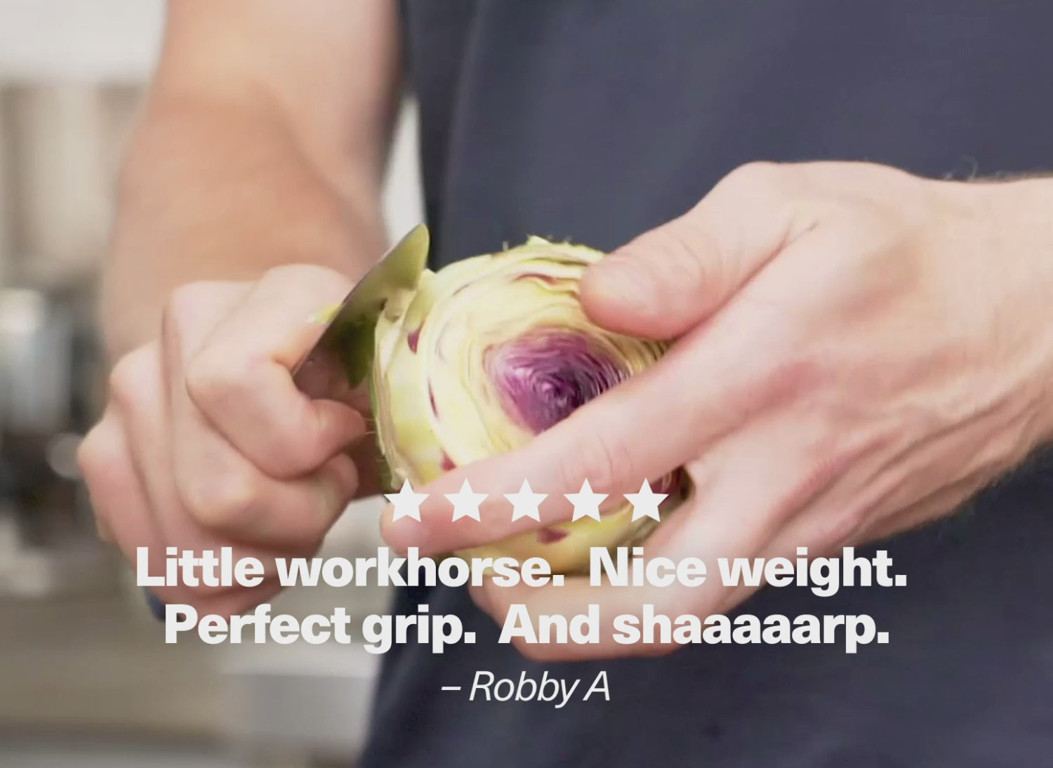 "Little workhorse. Nice weight. Perfect grip. And shaaaaarp." - Robby A.